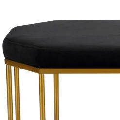 Wohnen Achteckige Bank mit Bügelgestell in Gold - Coal