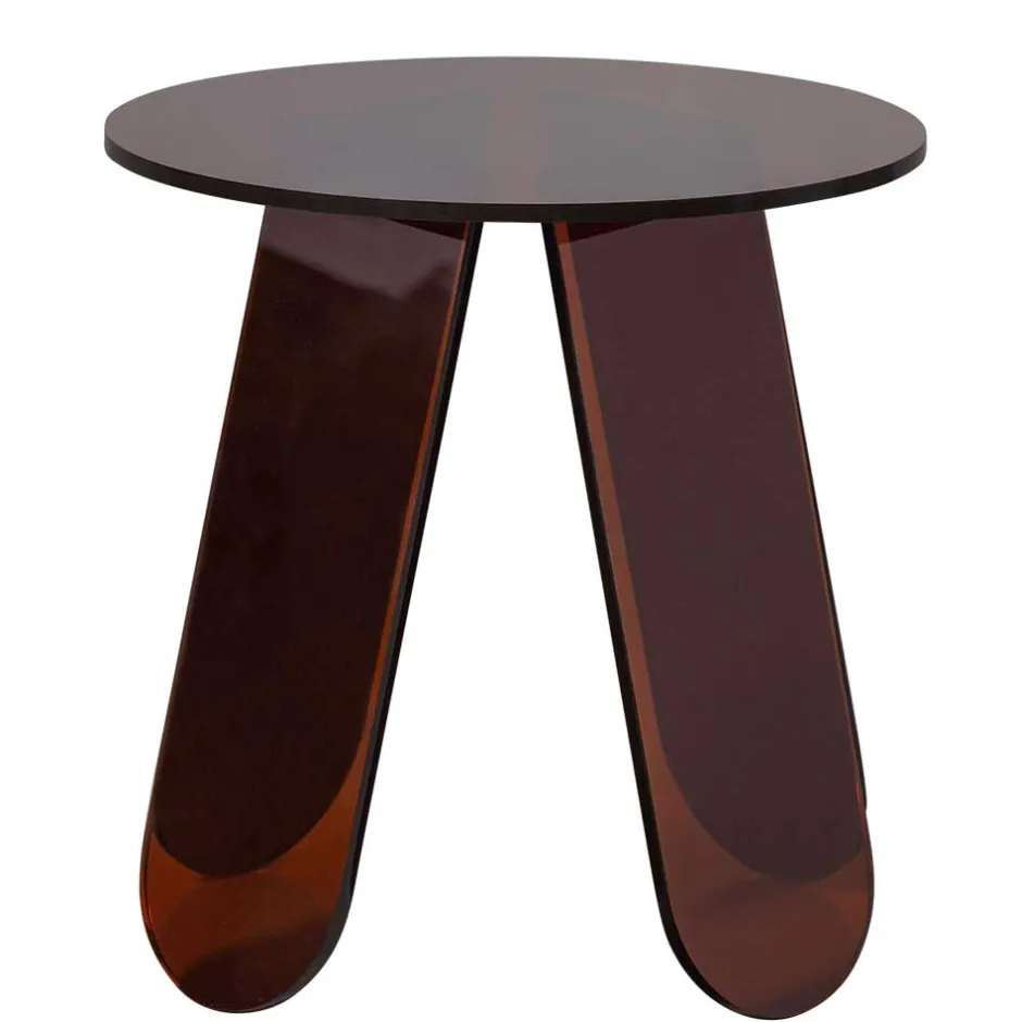 Wohnen Acryl Beistelltisch in Braun - Lou