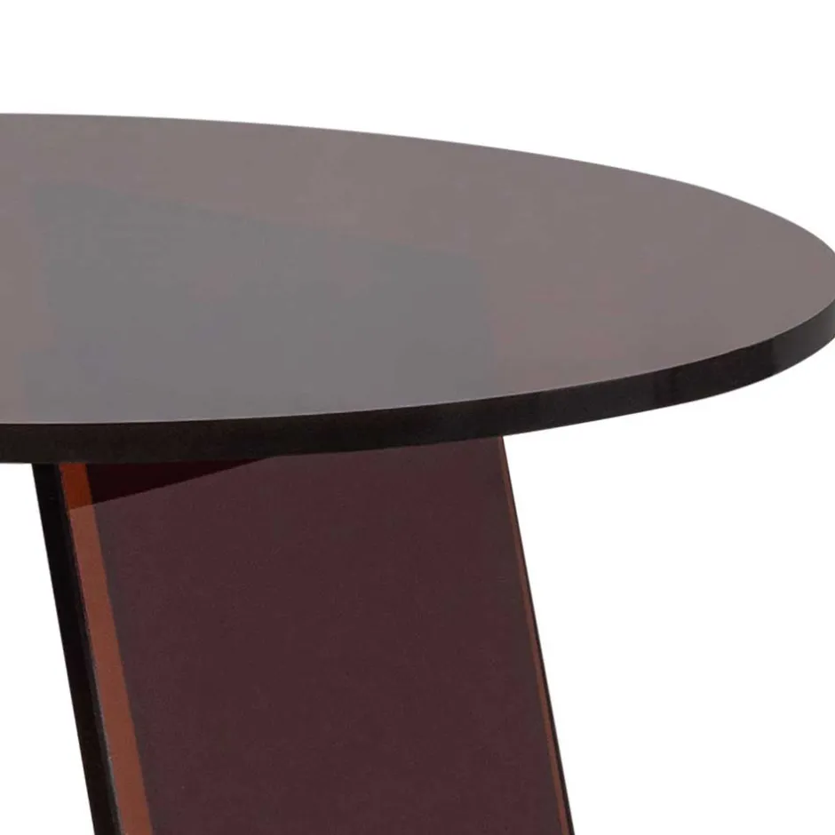 Wohnen Acryl Beistelltisch in Braun - Lou