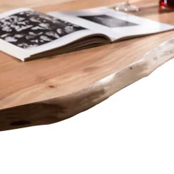 Wohnen Akazie Baumkantentisch mit U Bügelgestell - Surimo