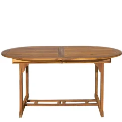 Wohnen Akazie Gartengruppe mit Tisch oval - Egina (vierteilig)