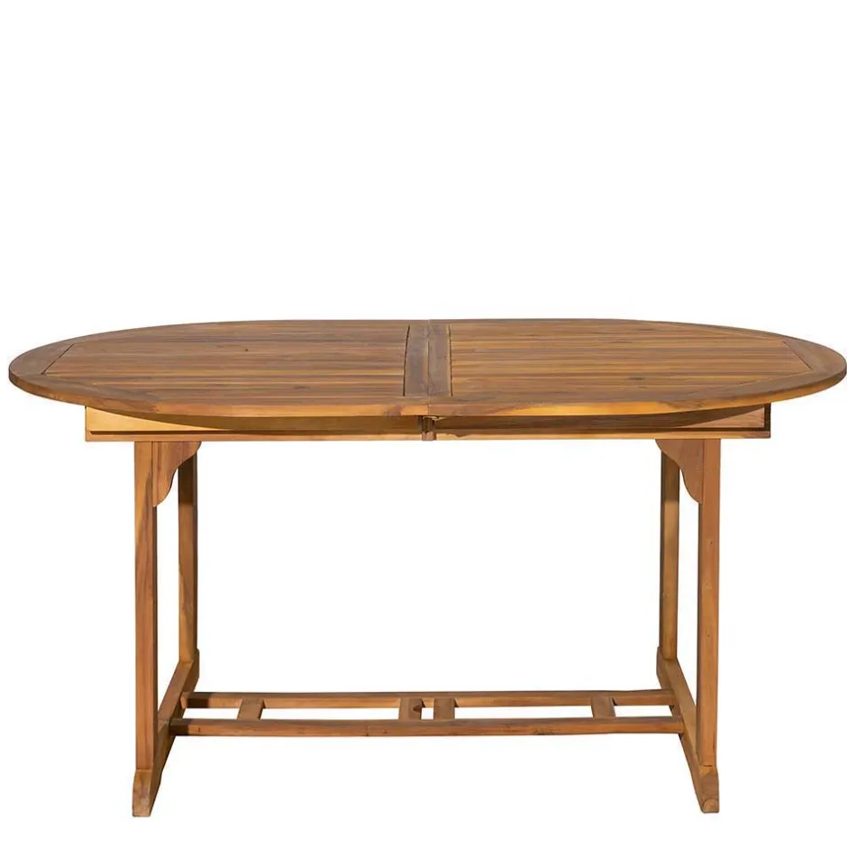 Wohnen Akazie Gartengruppe mit Tisch oval - Egina (vierteilig)