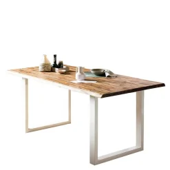 Wohnen Akazie Küchentisch mit natürlicher Baumkante - Lisbon