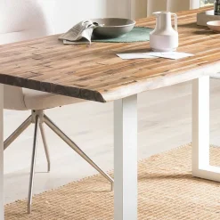 Wohnen Akazie Küchentisch mit natürlicher Baumkante - Lisbon