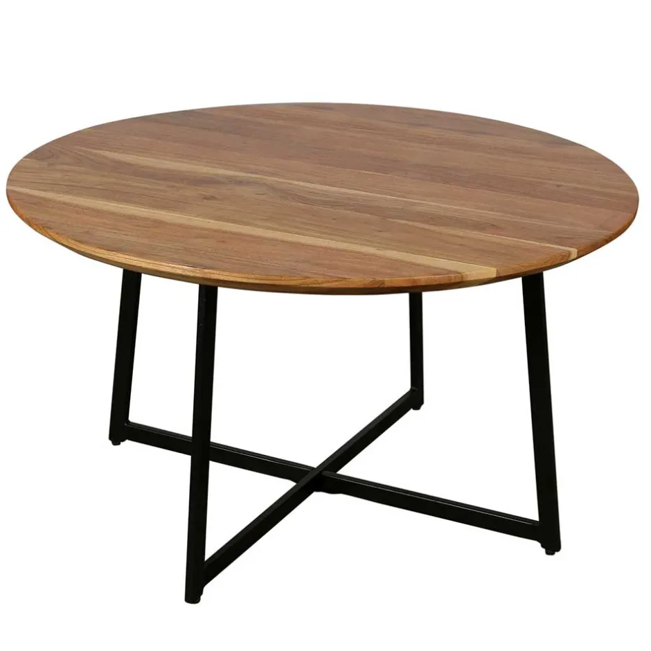 Wohnen Akazie Sofatisch mit Schweizer Kante - Limona