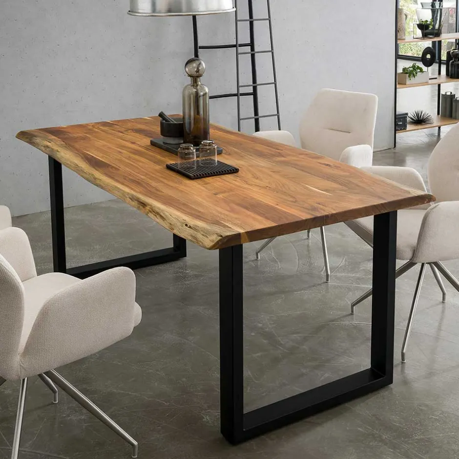 Akazien Esstisch mit Baumkanten - Rai^Wohnen Best