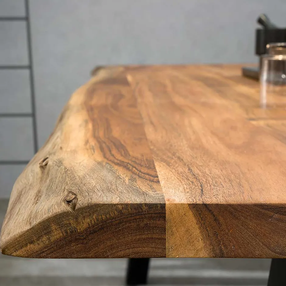 Akazien Esstisch mit Baumkanten - Rai^Wohnen Best