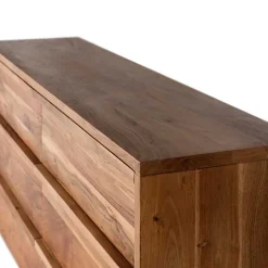 Akazienholz Sideboard mit sechs Schubladen - Vomano^Wohnen Clearance