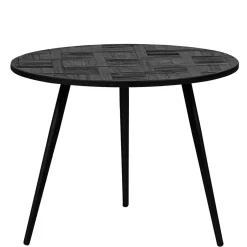 Wohnen Altholz Beistelltisch aus Teak in Schwarz - Gagg