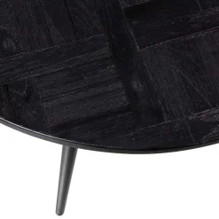 Wohnen Altholz Beistelltisch aus Teak in Schwarz - Gagg