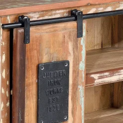 Wohnen Altholz TV Board mit zwei Schiebetüren - Jevilia