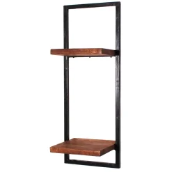 Altmetall Loft Wandregal mit 2 Holzböden - Mendoza^Wohnen Hot