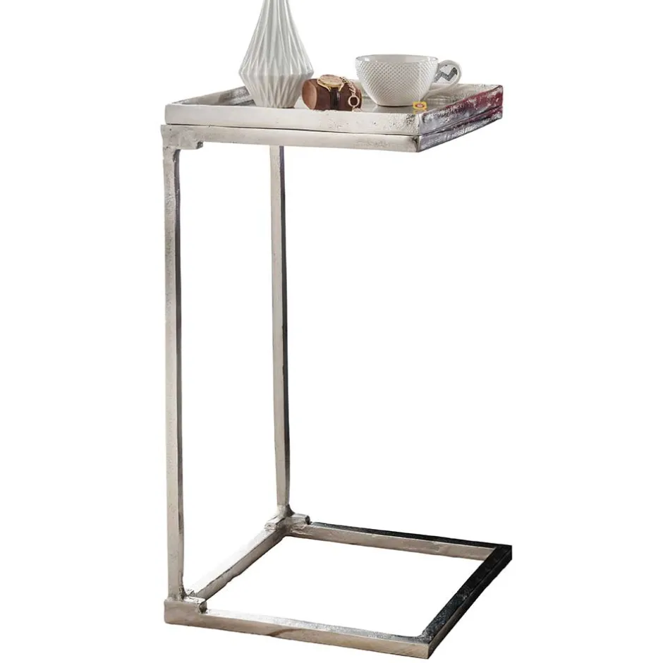 Wohnen Alu Anstelltisch in Nickelfarben - Alagos