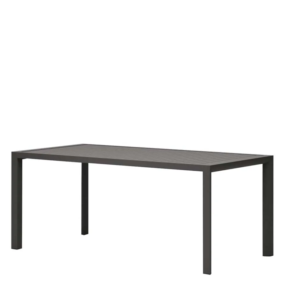 Wohnen Alu Outdoor Tisch in Dunkelgrau - Lagusta