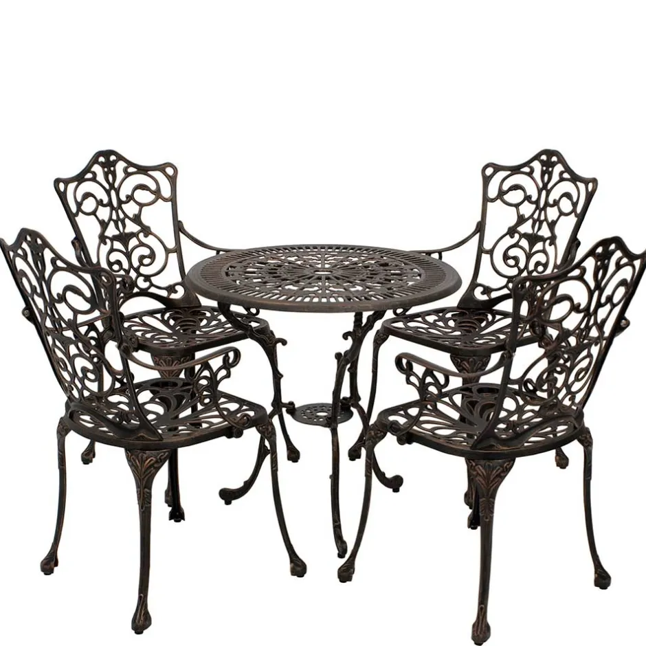 Aluguss Sitzgruppe für 4 Personen - Bluesa (fünfteilig)^Wohnen Hot