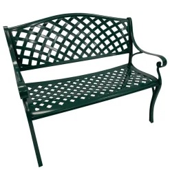 Aluminium Gartenbank in Dunkelgrün - Nisora^Wohnen Outlet