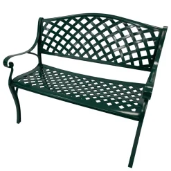 Aluminium Gartenbank in Dunkelgrün - Nisora^Wohnen Outlet