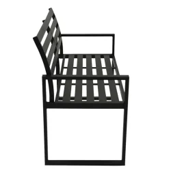 Wohnen Aluminium Gartenbank in Schwarz - Casahan