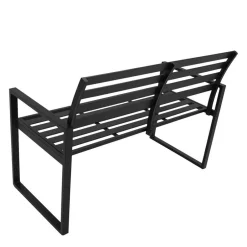 Wohnen Aluminium Gartenbank in Schwarz - Casahan