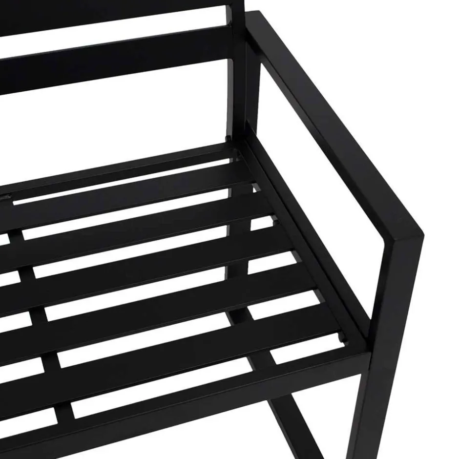 Wohnen Aluminium Gartenbank in Schwarz - Casahan