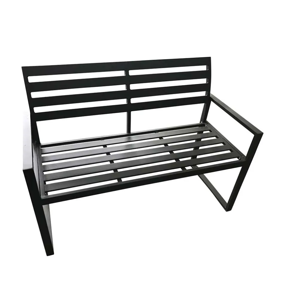 Aluminium Gartenbank mit Armlehnen - Calbanyara^Wohnen Clearance