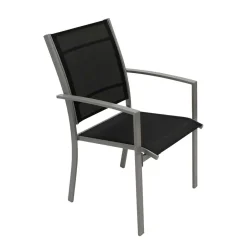 Aluminium Gartenstühle in Schwarz - Latiroca (4er Set)^Wohnen Sale