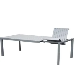 Wohnen Aluminium Outdoortisch in Silbergrau - This