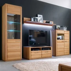 Anbauwand Athias aus Kernbuche (vierteilig)^Wohnen New