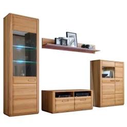 Anbauwand Athias aus Kernbuche (vierteilig)^Wohnen New