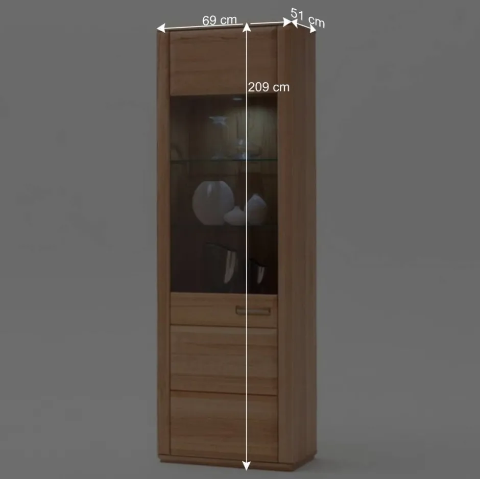 Anbauwand Athias aus Kernbuche (vierteilig)^Wohnen New