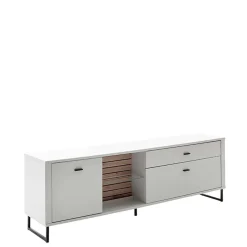 Anbauwand in Weiß mit Wildeiche - Varzino (dreiteilig)^Wohnen Hot