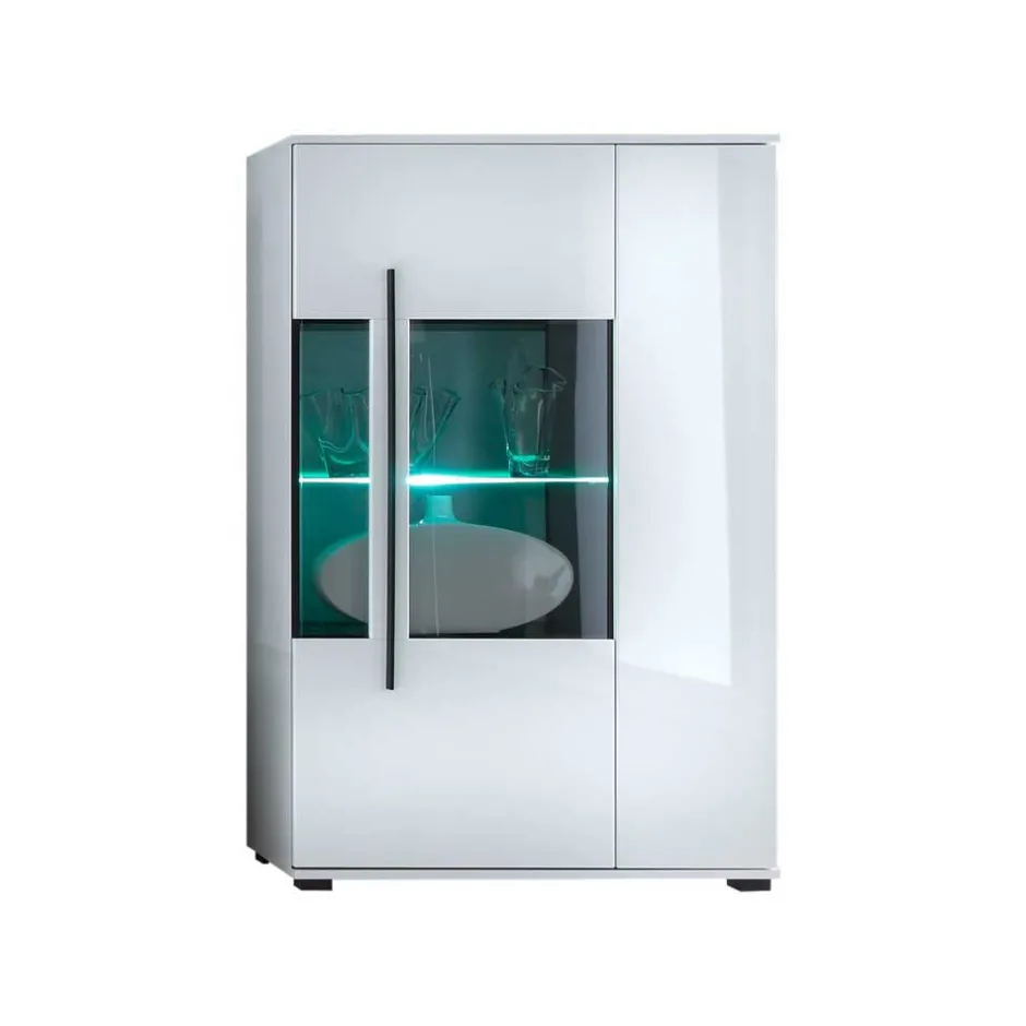 Anbauwand Jetongos in Weiß Hochglanz (vierteilig)^Wohnen Outlet