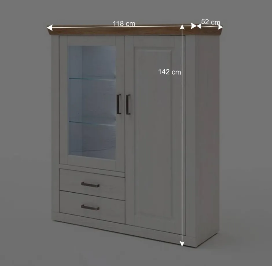 Anbauwand Set im Country Style - Samula (vierteilig)^Wohnen Hot