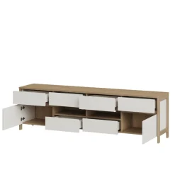 Wohnen Anbauwand-Möbelset in Weiß - Ovidio (dreiteilig)