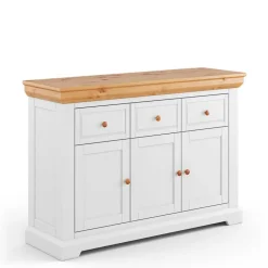 Wohnen Anrichte in Weiß und Kiefer Natur - Saluts