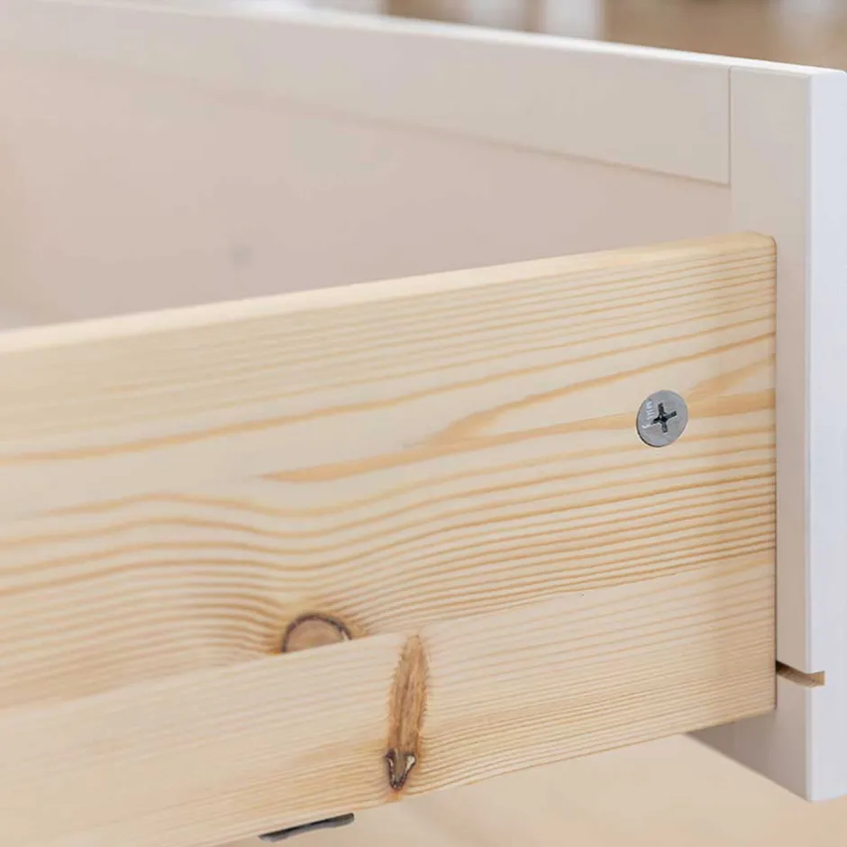 Wohnen Anrichte in Weiß und Kiefer Natur - Saluts