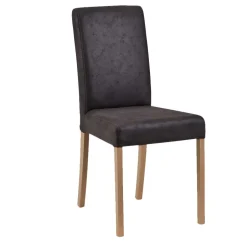 Anthrazit Polsterstühle aus Microfaser - Daricca (2er Set)^Wohnen Discount