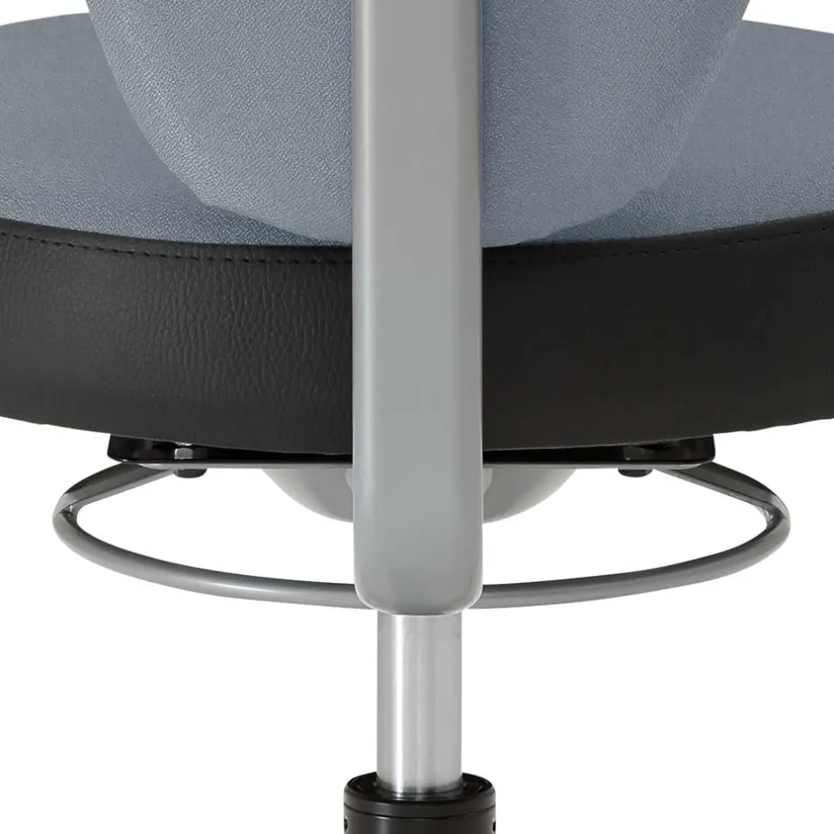 Wohnen Arbeitshocker mit Lehne in Grau Schwarz - Camcupa