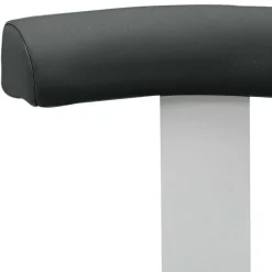 Arbeitshocker mit Lehne in Schwarz & Alu - Udjaca^Wohnen New