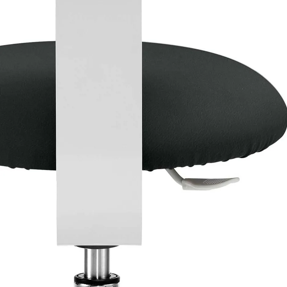 Arbeitshocker mit Lehne in Schwarz & Alu - Udjaca^Wohnen New