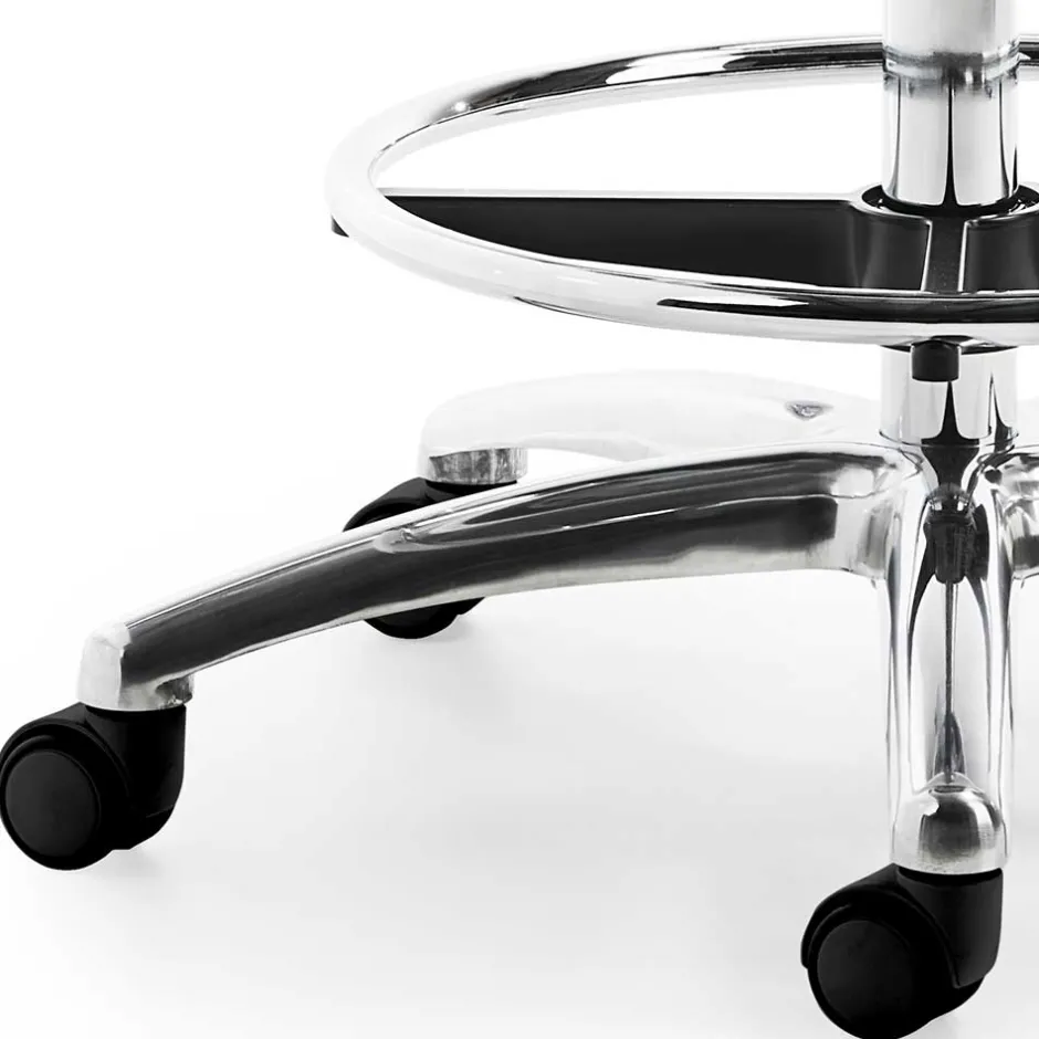 Arbeitsstuhl mit schmaler Lehne in Weiß - Smilen^Wohnen Online