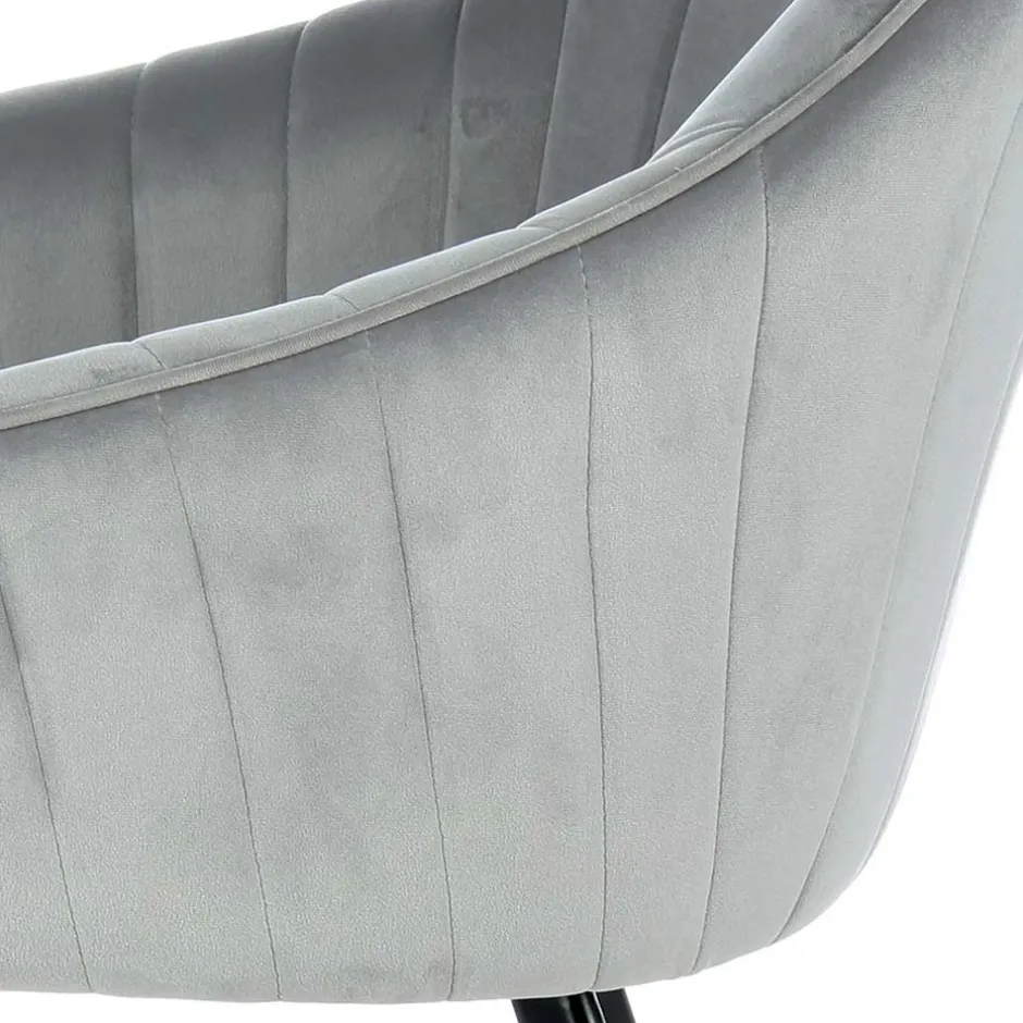 Wohnen Armlehenstühle in Silber Grau - Ashento (2er Set)