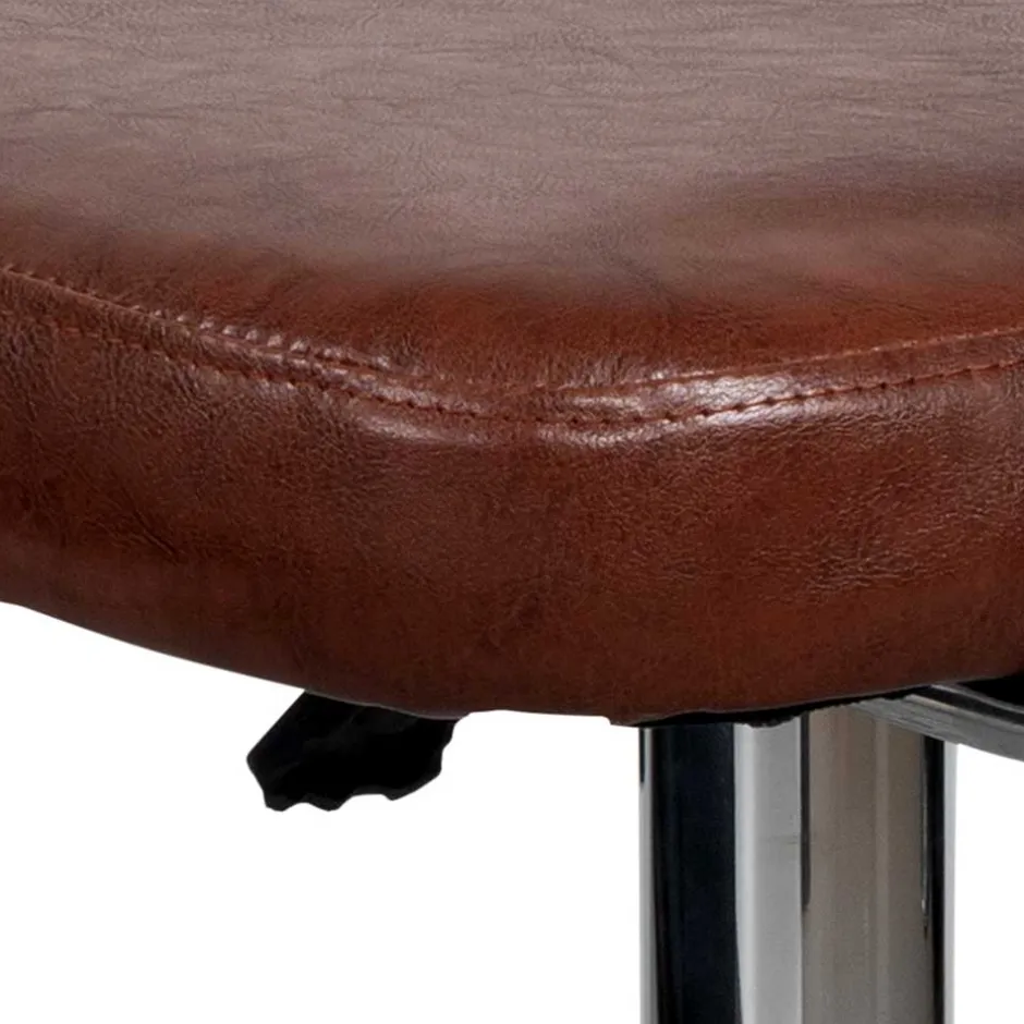 Wohnen Armlehnen Barstuhl in Braun & Chrom - Usavina (2er Set)