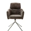 Armlehnen Drehstuhl in Braun - Arjama (2er Set)^Wohnen Best