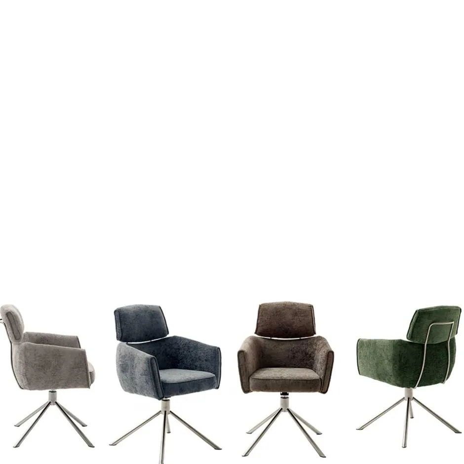 Armlehnen Drehstuhl in Braun - Arjama (2er Set)^Wohnen Best