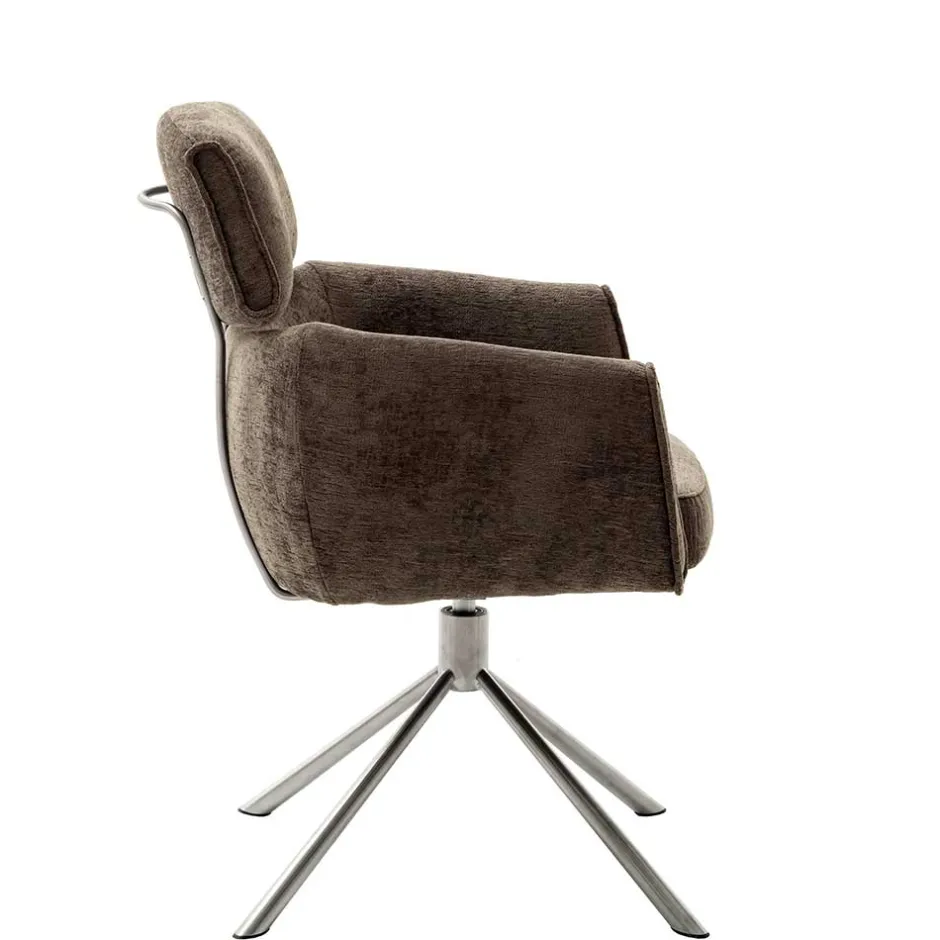 Armlehnen Drehstuhl in Braun - Arjama (2er Set)^Wohnen Best