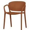 Wohnen Armlehnen Kunststoffstühle in Braun - Vincentro (4er Set)