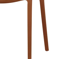 Wohnen Armlehnen Kunststoffstühle in Braun - Vincentro (4er Set)