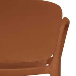 Wohnen Armlehnen Kunststoffstühle in Braun - Vincentro (4er Set)
