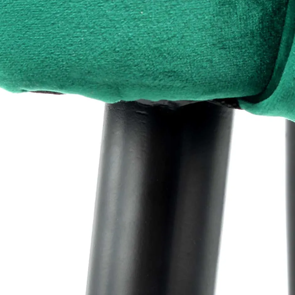 Armlehnen Polsterstuhl mit Samt Grün - Vianada (2er Set)^Wohnen Online